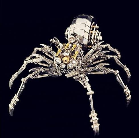 Spider King Plus 3D Metal Puzzle | DIY Assembly Model Kit for Adults, Cool Desk Decor