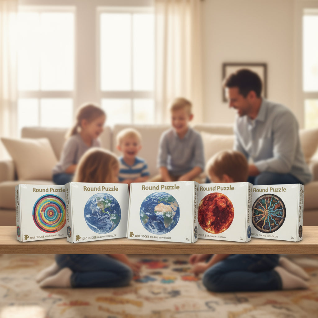 1000-Piece Circular Puzzle Series - Explore the Mysteries of the Universe and Nature