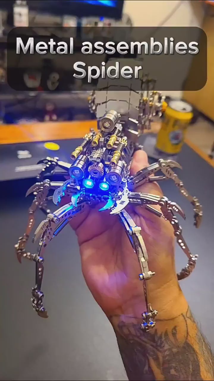 Spider King Plus 3D Metal Puzzle | DIY Assembly Model Kit for Adults, Cool Desk Decor