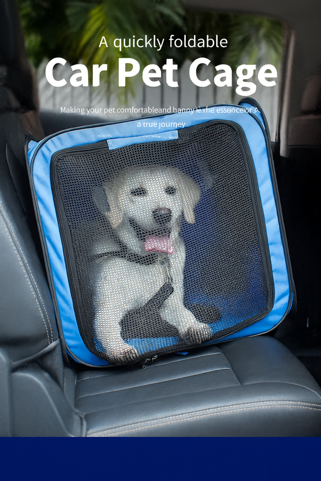 $19.9 Large Outdoor Portable Dog Crate - Foldable, Multi-functional, Made of Oxford Fabric