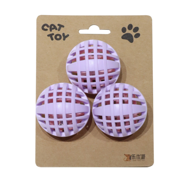 Bestseller Cat Toy Ball with Two-Tone Color, TPR Material, and Bell