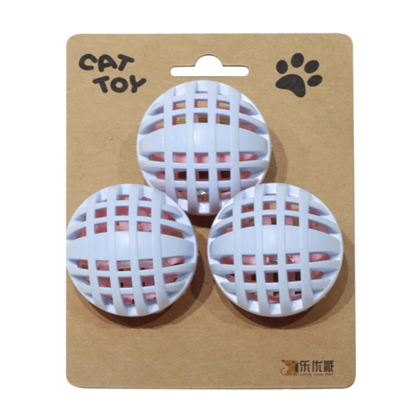 Bestseller Cat Toy Ball with Two-Tone Color, TPR Material, and Bell