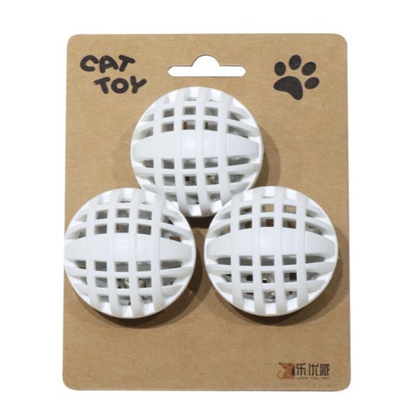Bestseller Cat Toy Ball with Two-Tone Color, TPR Material, and Bell
