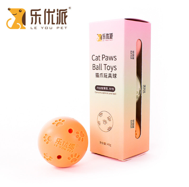 Bestseller Cat Toy Ball with Two-Tone Color, TPR Material, and Bell