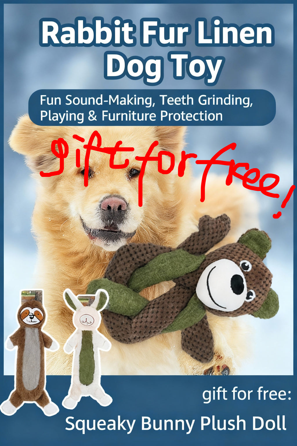 $19.9 Bestselling 4-Pack-Fake Bone Dog Chew Toy for Small & Medium Breeds