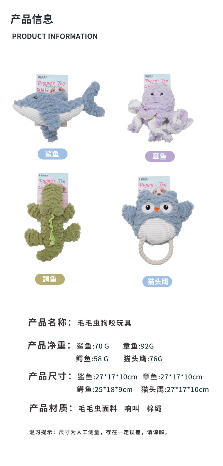 $19.9 4-Pack-Squeak & Destroy-Proof Dog Toy: Plush, Chew-Resistant for Boredom and Teething