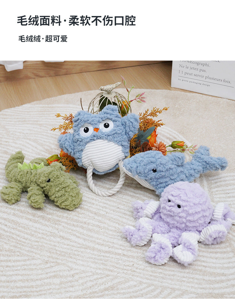 $19.9 4-Pack-Squeak & Destroy-Proof Dog Toy: Plush, Chew-Resistant for Boredom and Teething